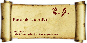 Mocsek Jozefa névjegykártya